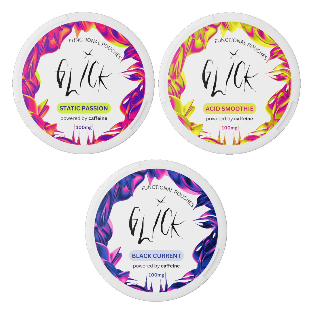 GLICK 3 - PACK 100 MG ENERGY POUCHES